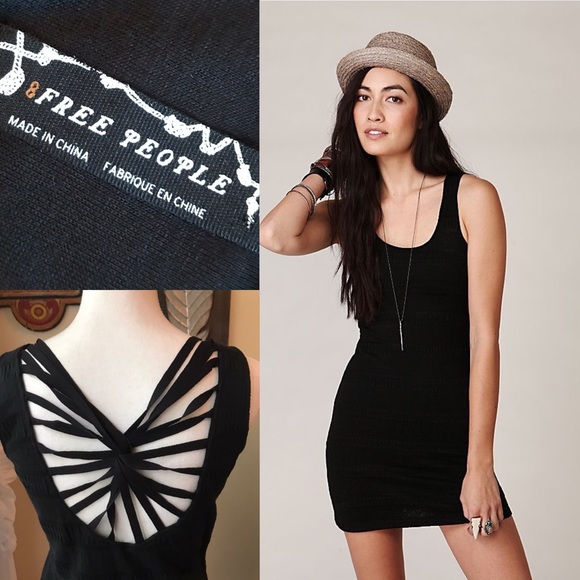 Free People Dresses & Skirts - free people black bodycon mini dress